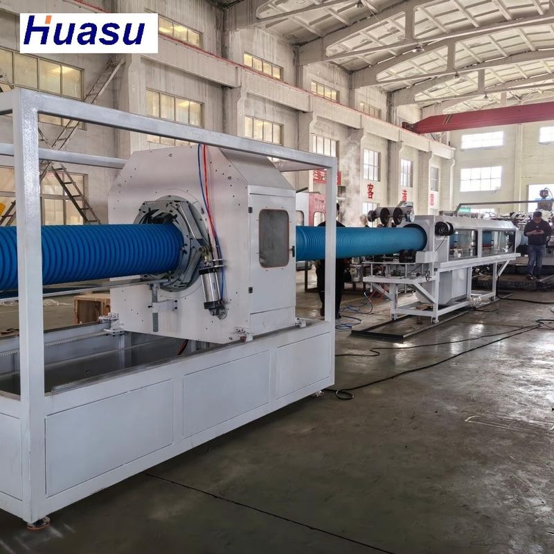 32-1600mm Diameter Double Wall Corrugated Pipe Extrusion Line with Socket Online and 520kW Installed Power