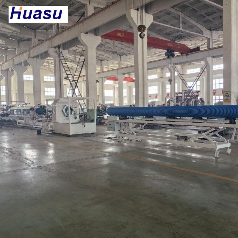 32-1600mm Diameter Double Wall Corrugated Pipe Extrusion Line with Socket Online and 520kW Installed Power