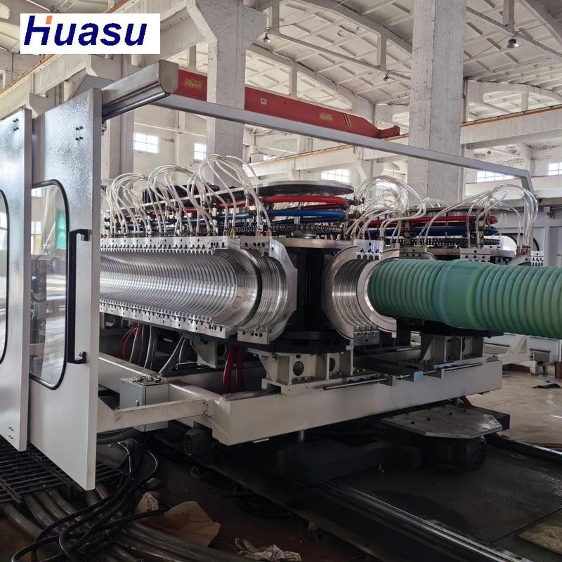32-1600mm Diameter Double Wall Corrugated Pipe Extrusion Line with Belling-on-line Expansion Mode and 100-2000 Kg/h Output