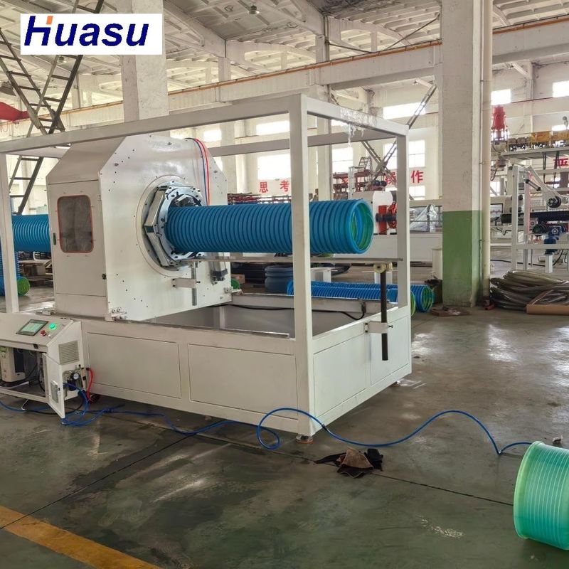 Water Cooling Forming Double Wall Corrugated Pipe Extrusion Line With Pipe Diameter Range 32-1600mm