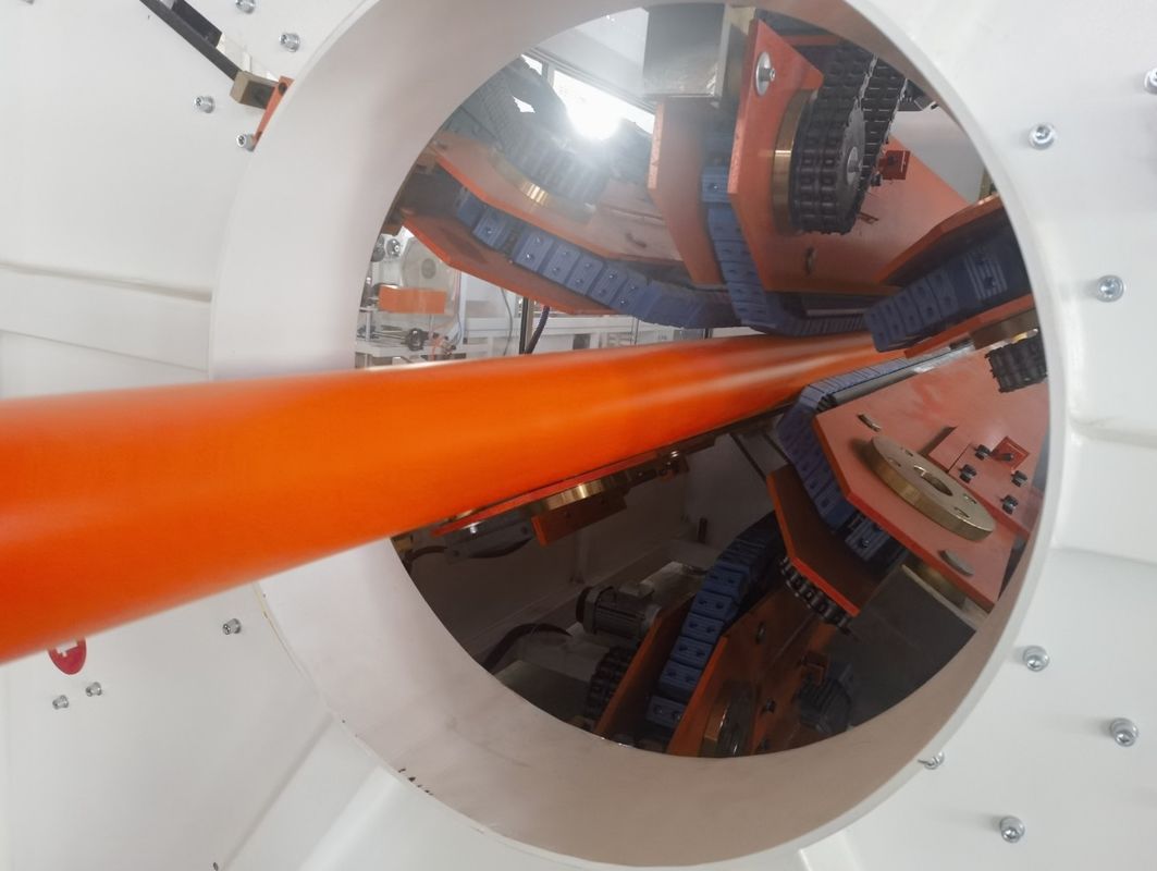 PE PP PVC Processing HDPE Pipe Extrusion Line With Omron Temperature Control And Single Screw