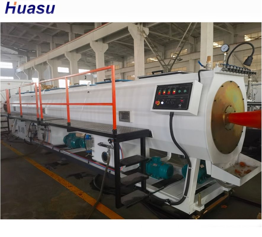 PE PP PVC Processing HDPE Pipe Extrusion Line With Omron Temperature Control And Single Screw