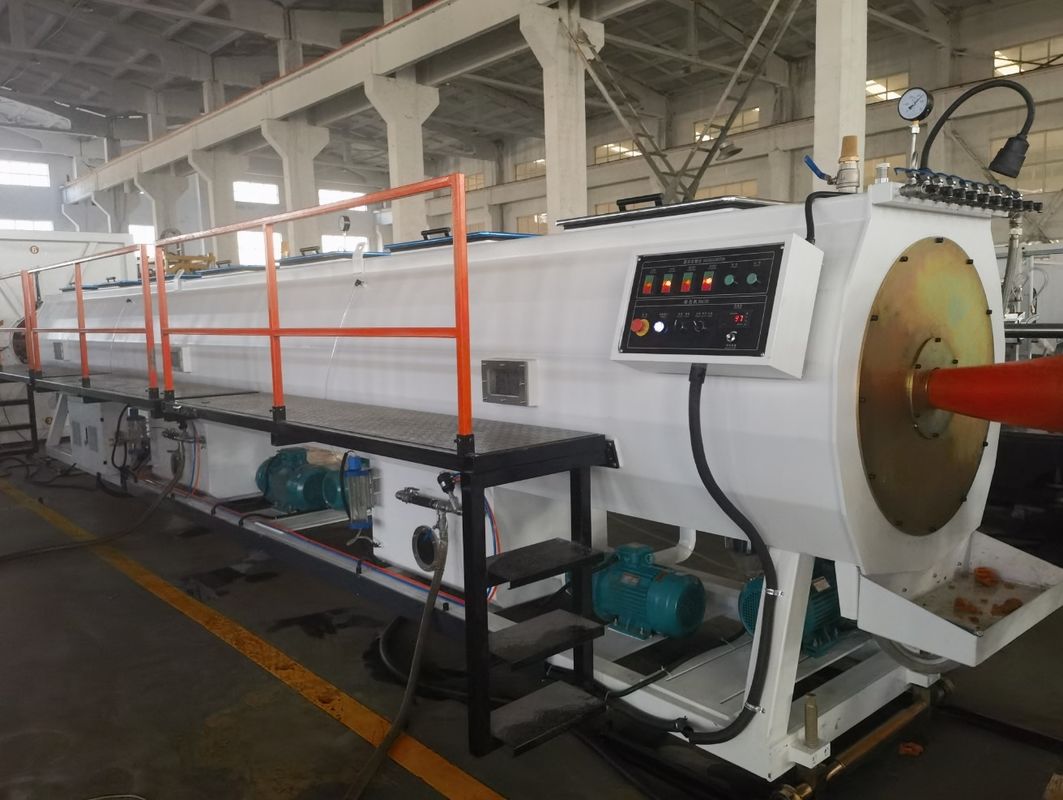 PE PP PVC Processing HDPE Pipe Extrusion Line With Omron Temperature Control And Single Screw