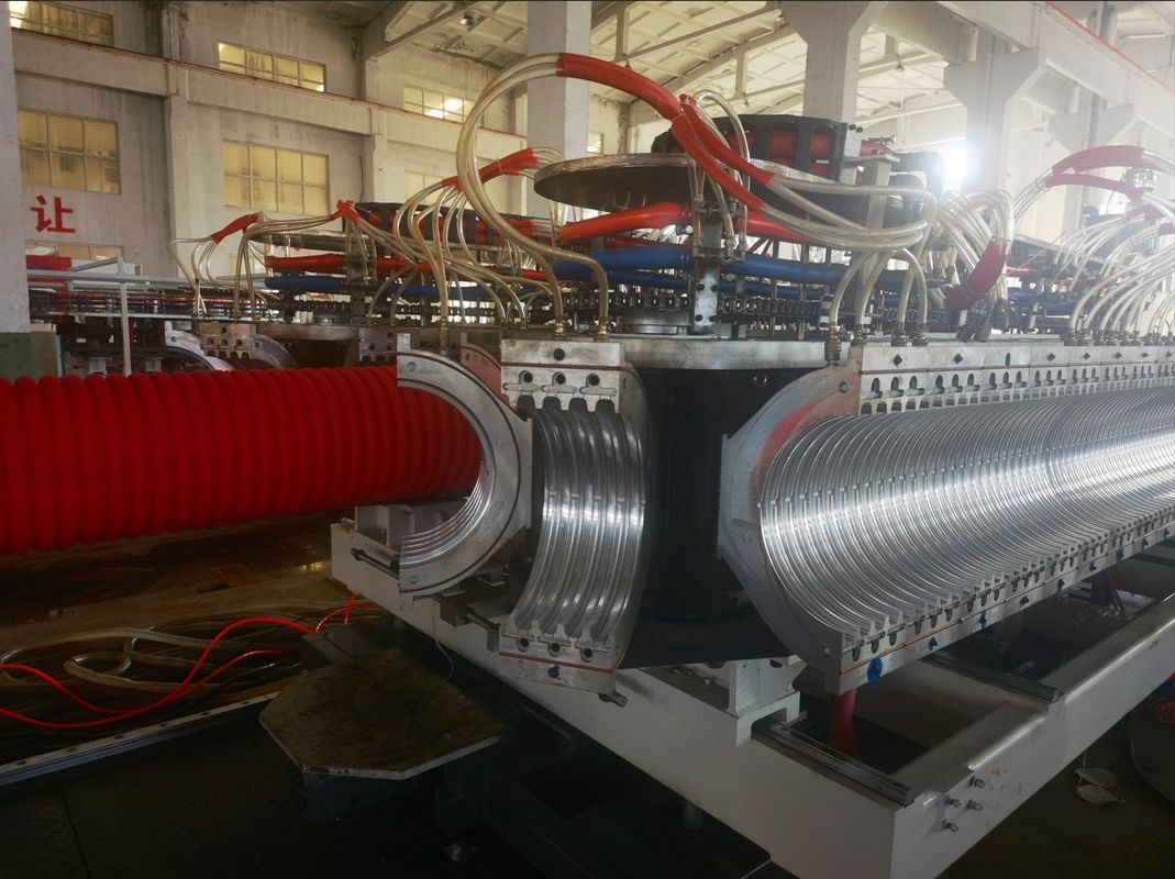 Customizable Double Wall Corrugated Pipe Extrusion Line For Wire And Cable Pipe Exturding Machine