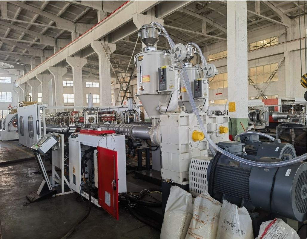 PE PP PVC Double Wall Corrugated Pipe Extrusion Line Pipe Machine Extrusion For Water Drainage
