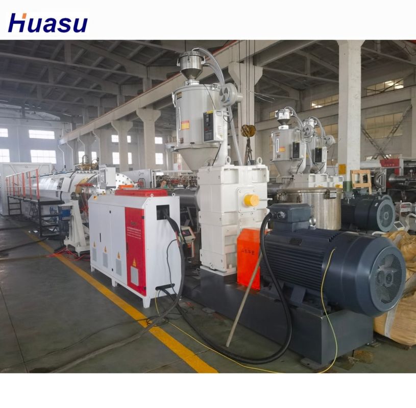 Siemens Electric Parts HDPE Solid Wall Pipe Extrusion Machine For Precise Production