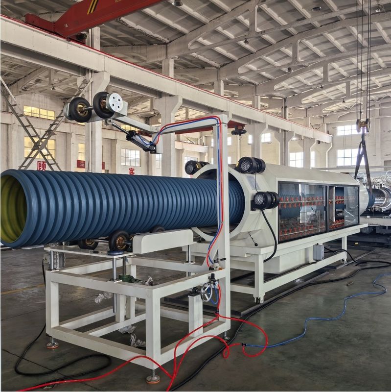 Double Wall Corrugated Pipe Automatic HDPE Dwc Pipe Machine With Siemens Electric Control System