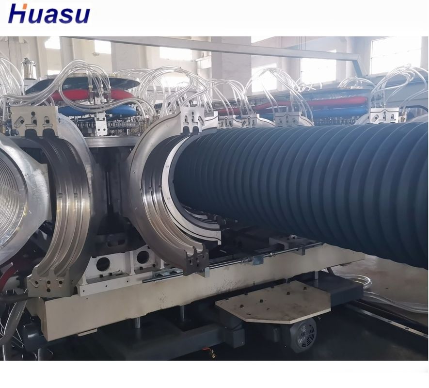 Double Wall Corrugated Pipe Automatic HDPE Dwc Pipe Machine With Siemens Electric Control System