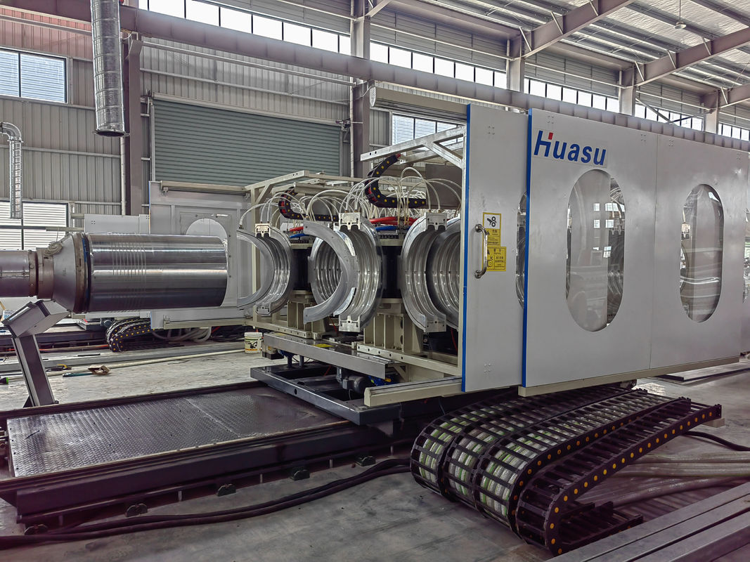 Siemens Contactor Double Wall PE Corrugated Pipe Extrusion Line For Smooth And Durable Plastic Processing