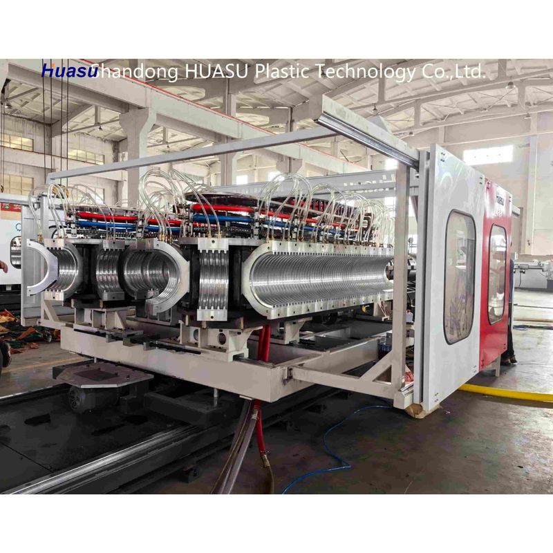 High Speed Single Screw Extruder Double Wall Corrugated Pipe Production Line with Online Belling and Siemens PLC System