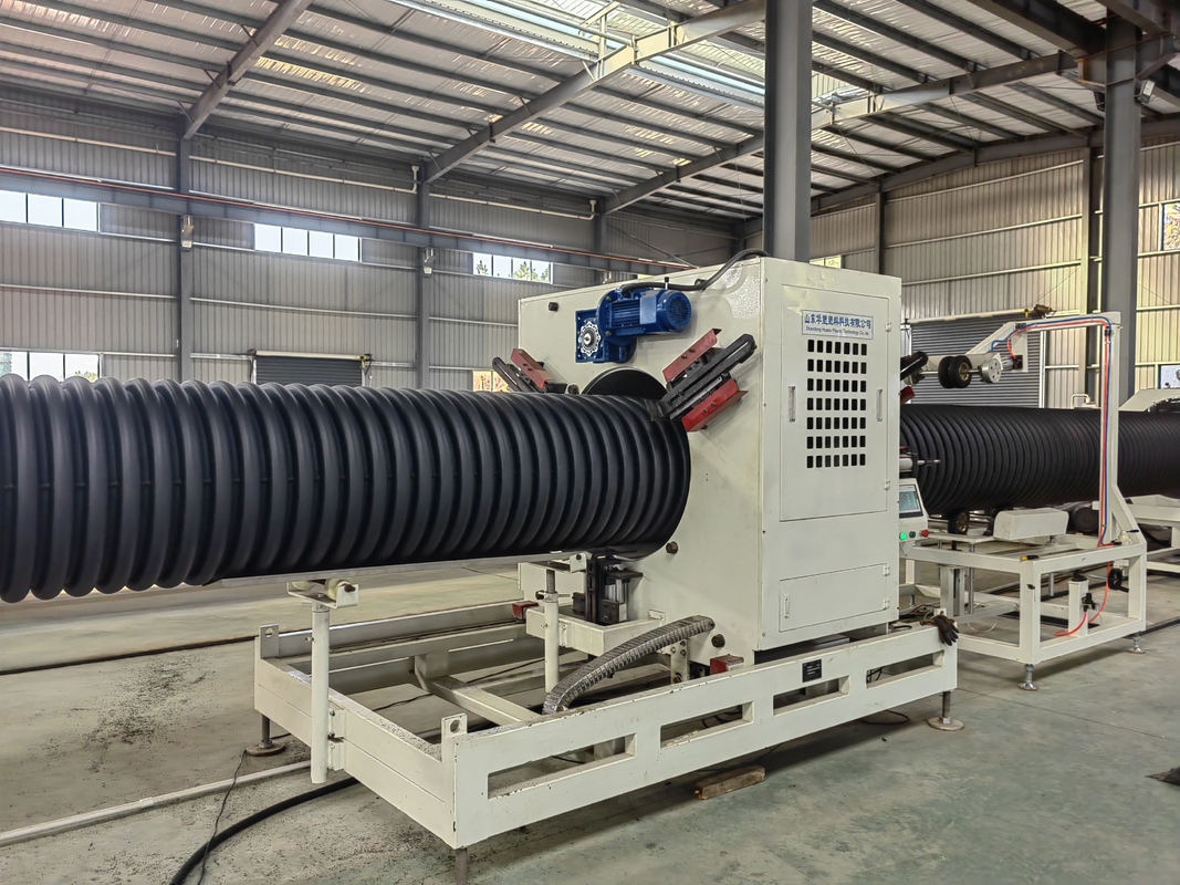 Siemens PLC Controlled Double Wall Corrugated Pipe Machine Extrusion Line For Water Supply
