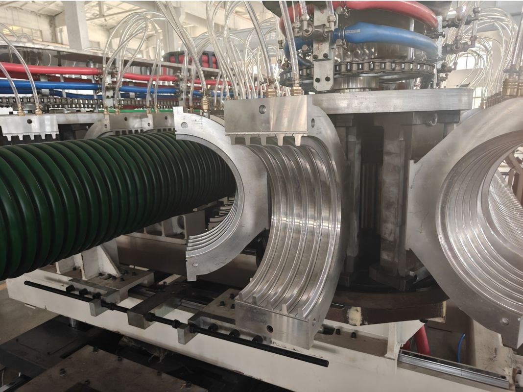 Conical Twin Screw Extruder PVC Double Wall Corrugated Tube Extrusion Machine For Plastic Pipes Pipe Machine