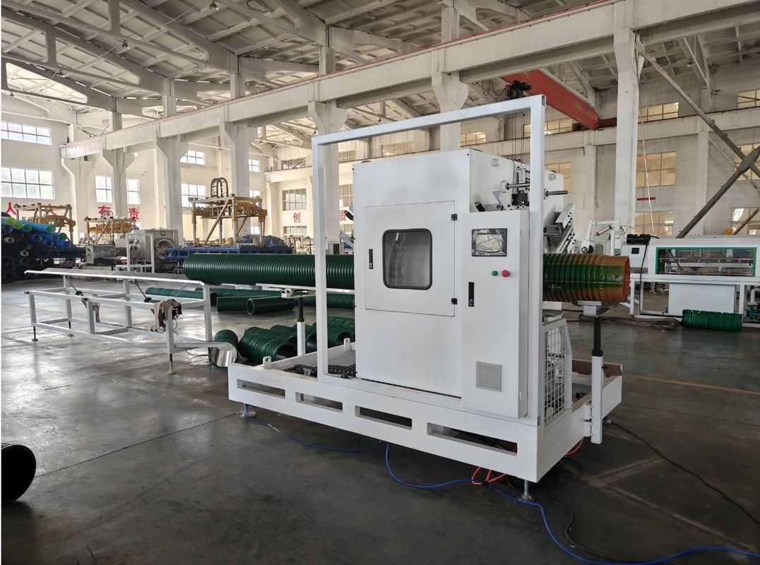 Plastic PE PP PVC Pipe Extrusion Line With Conical Twin Screw Extruder And Recycled Water Temperature Control