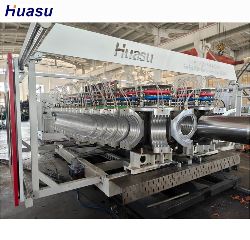 Fast PVC Corrugated Pipe Production Line with High Speed Pipe Making Machine