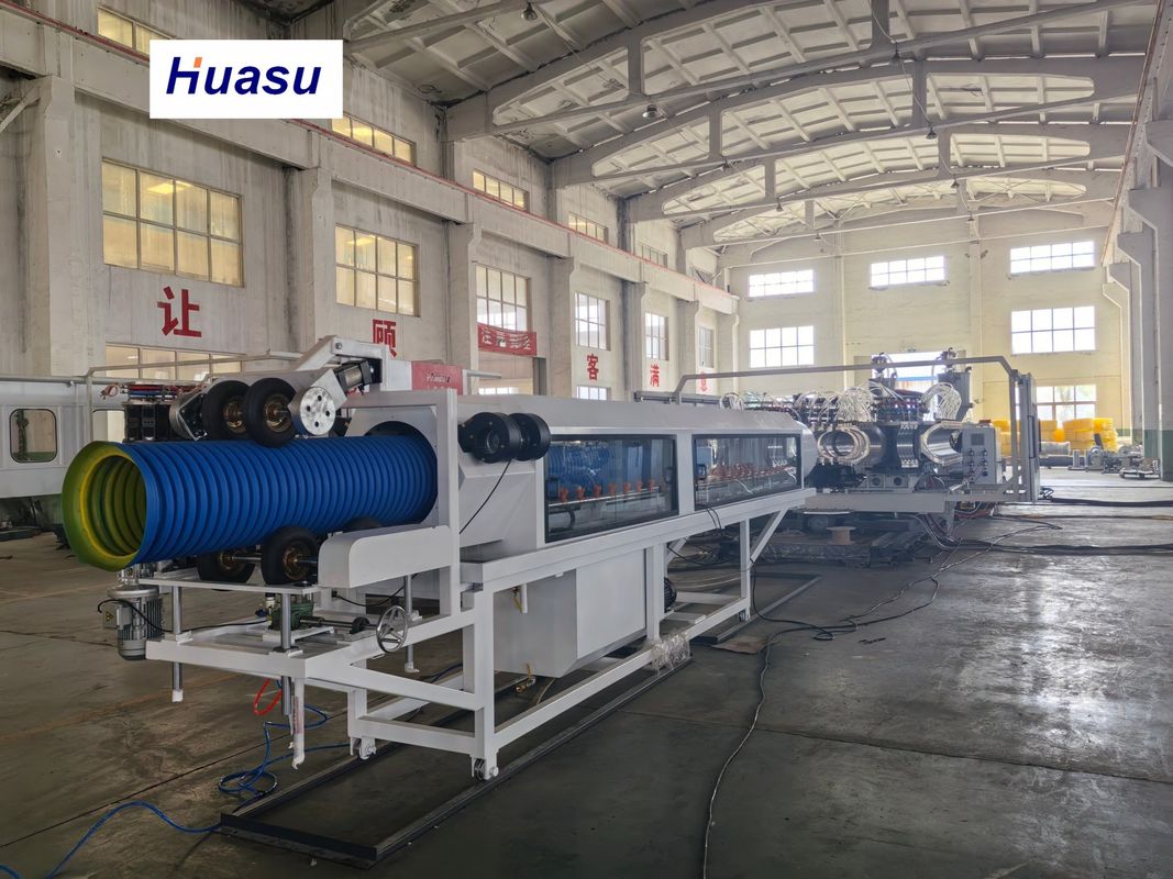 High Capacity 60-2000kg/h PVC Pipe Extrusion Line with Siemens PLC System for 32-1600mm Corrugated Pipe Production
