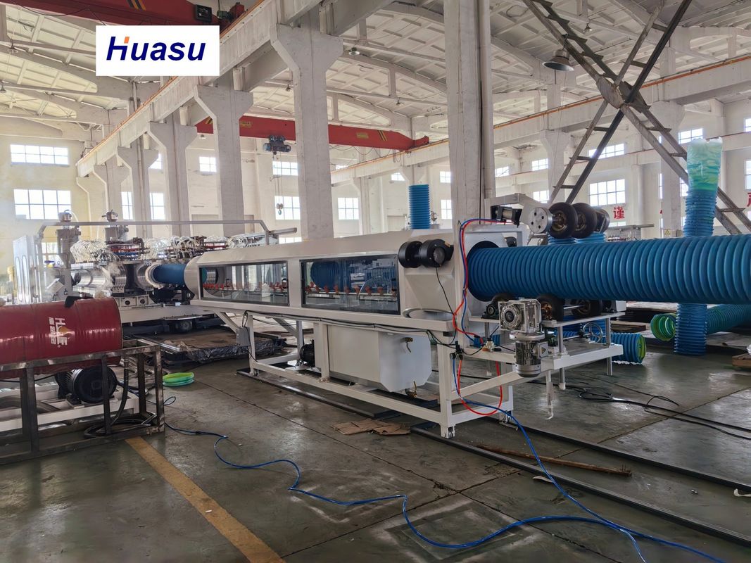 PVC Corrugated Pipe Machine with 32-1600mm Pipe Diameter Double-layer Spiral Co-extrusion and Siemens PLC System