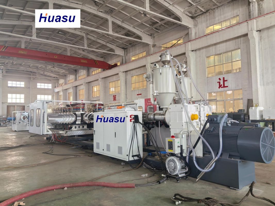 High Speed 1.5-5m/min HDPE/PVC Corrugated Pipe Production Equipment with 32-1600mm Pipe Diameter and Double-layer Spiral Co-extrusion
