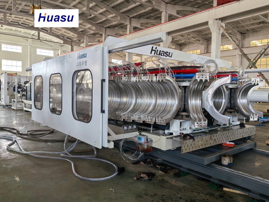Automatic PVC Corrugated Pipe Production Line with 32-1600mm Pipe Diameter 60-2000kg/h Capacity and Siemens PLC System