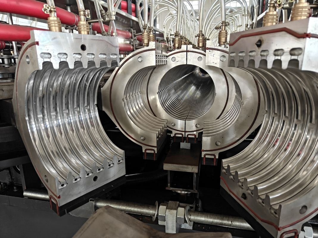 DWC Pipe Extrusion Line with Conical Twin-screw Extruder for 32-1600mm Pipe Diameter and 60-2000kg/h Capacity
