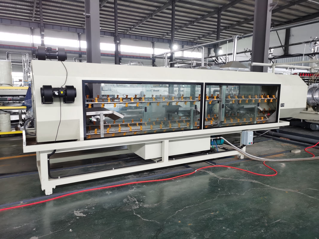 PE / PP / PVC Double Wall Corrugated Pipe Extrusion Line With 38CrMoALA Screw Material And Siemens Motor