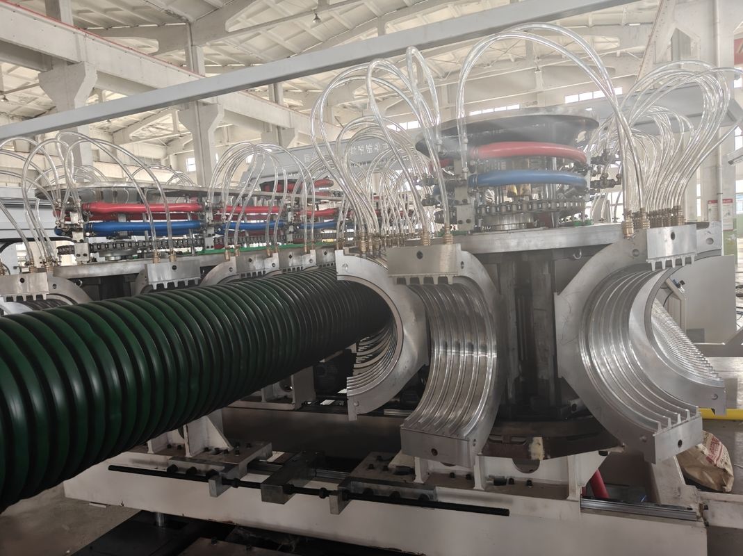 Aluminium Alloy Mould Double Wall Corrugated Pipe Production Line For Durable Pipe Extrusion