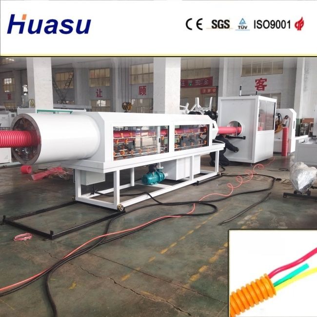 High Speed Production Dual Wall Pipe Production Line with Low Energy Consumption and Siemens PLC Technology
