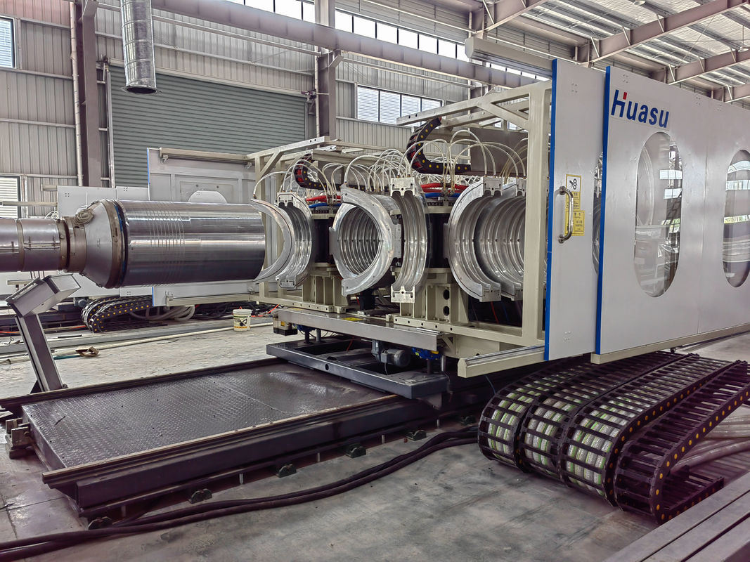 High Speed Double Wall Corrugated Pipe Extrusion Line Featuring Siemens / Schneider Main Electrics