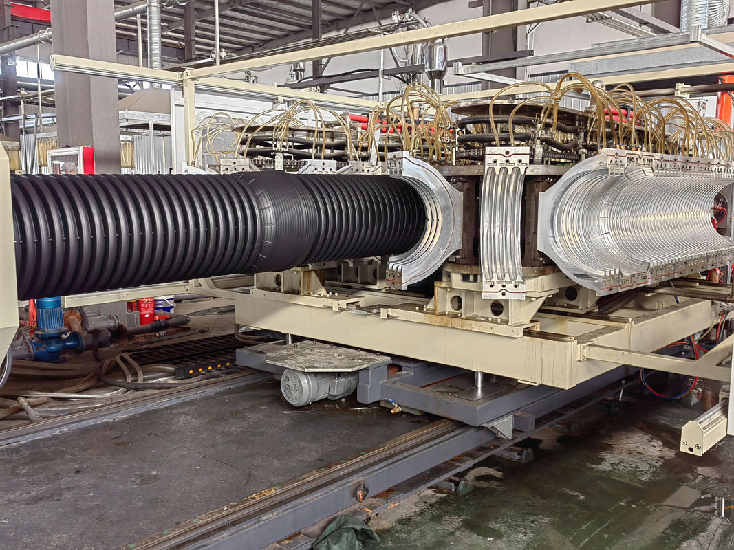 High Speed Double Wall Corrugated Pipe Extrusion Line Featuring Siemens / Schneider Main Electrics