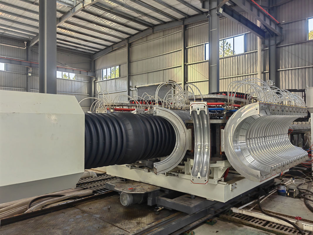 High Speed Double Wall Corrugation Pipe Machine with Single-screw Screw No