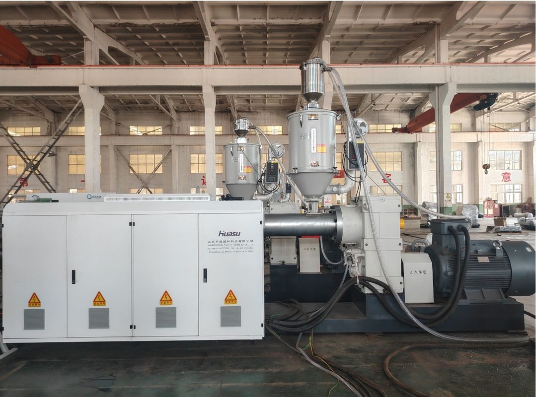 Double Wall Corrugated Pipe Extrusion Line with Siemens Main Electrics and Water Cooling Method