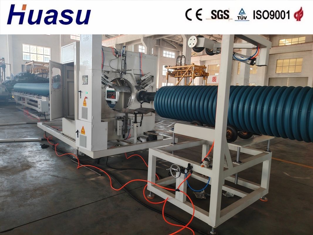 Air Cooling And Water Cooling Double Wall Corrugated Pipe Extrusion Line With Single Screw Extruder