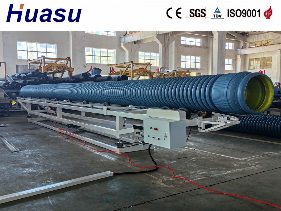 Air Cooling And Water Cooling Double Wall Corrugated Pipe Extrusion Line With Single Screw Extruder