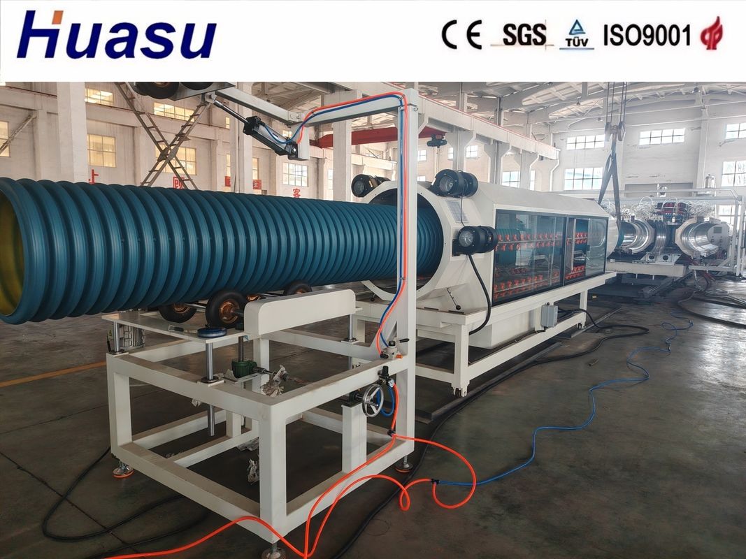 HUASU HDPE Double Wall Corrugated Pipe Extrusion Line 500-2000Kg/h