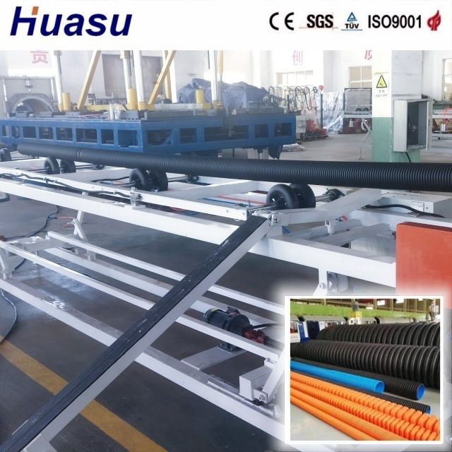 Single Wall Corrugated Pipe Extrusion Line with Remote Control Online Belling and Customizable Waveform Solutions for PVC PE MPP PA HDPE Pipes