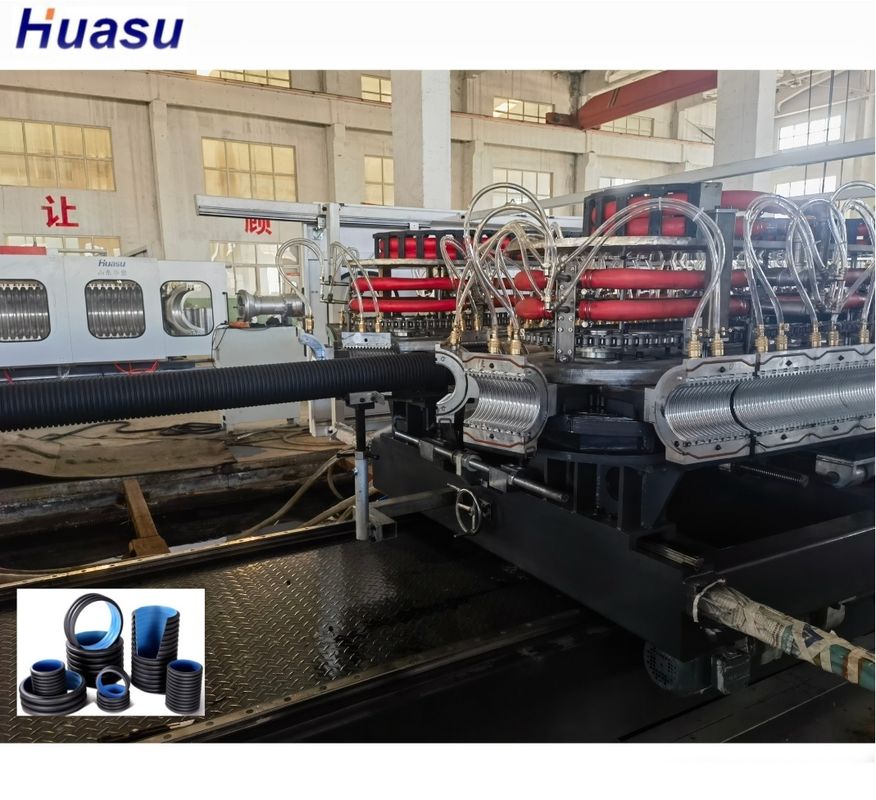 Double Wall Corrugated Pipe Extrusion Line with Siemens Inverter 63mm Min Diameter