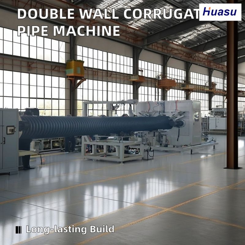 PVC Double Wall Corrugated Pipe Production Line 500-2000Kg/h Capacity