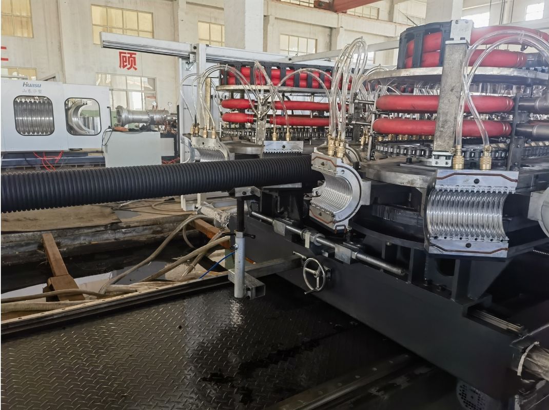 High-Efficiency Corrugated Pipe Extrusion Line with PLC Control System and Modular Die-Head Design