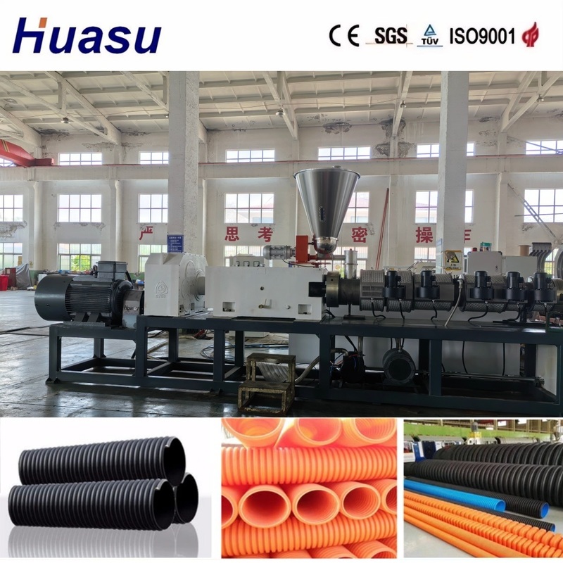 High Productivity Plastic Pipe Extrusion Line for Sewage and Water Supply Systems with Water Drainage Infrastructure