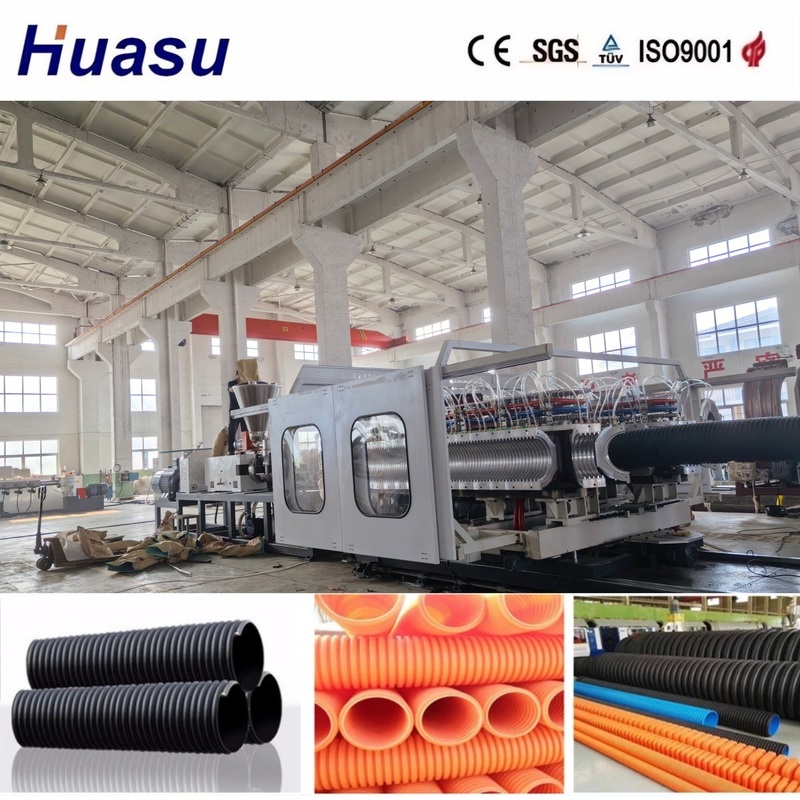 Energy Saving DWC Pipe Extrusion Line with 60-2000kg/h Capacity and 32-1600mm Pipe Diameter for High Productivity