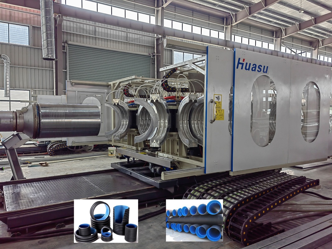 High Speed Double Wall Corrugated Pipe Extrusion Line with 12m Cooling Tank and ID30-ID1500mm Range