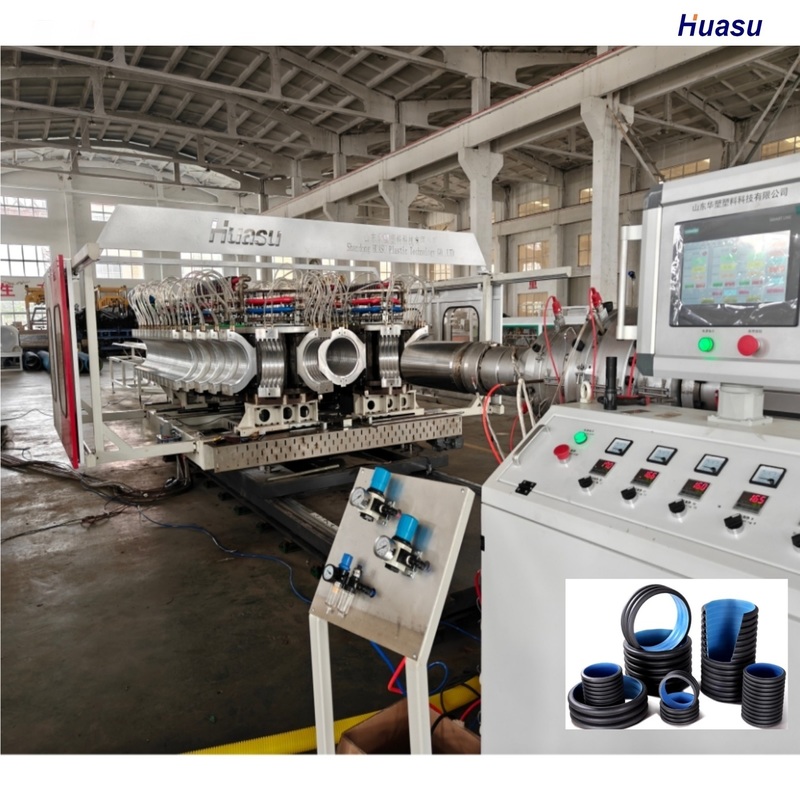 High-Efficiency Plast Corrugated Pipe Machine Extrusion Line with PLC Control System