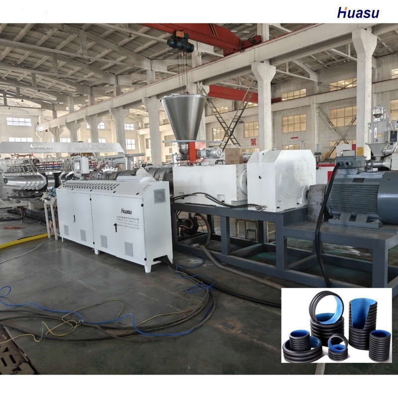 High-Efficiency Plast Corrugated Pipe Machine Extrusion Line with PLC Control System