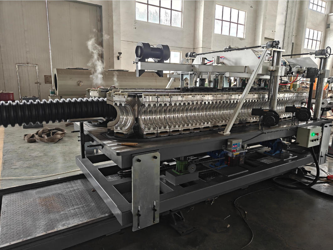 Automatic Single Wall Corrugated Pipe Extrusion Line with 38CrMoAlA Barrel Material for 75-250mm Pipes at 15m/min Output Speed