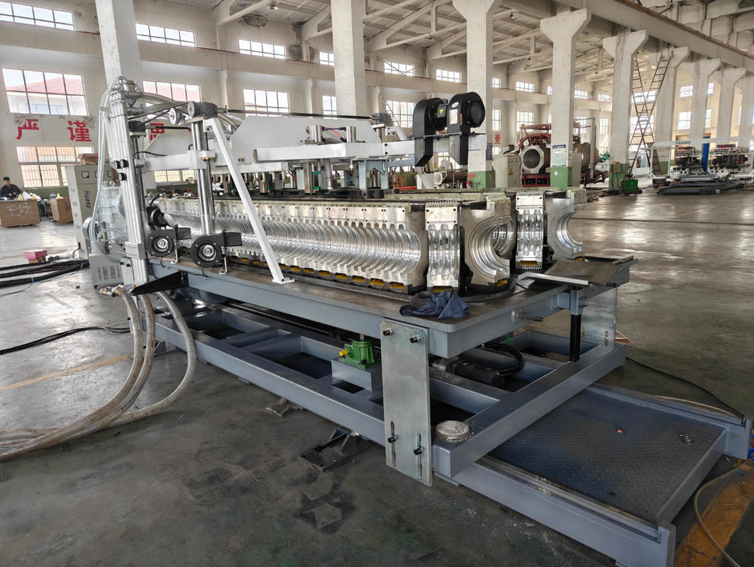 Siemens Inverter Automatic Single Wall Corrugated Pipe Extrusion Line with Omron Relay for 75-250mm Pipes
