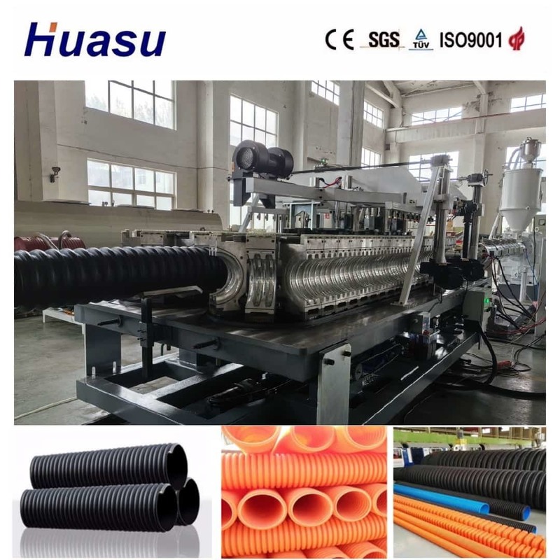 High Output Single Wall Corrugated Pipe Extrusion Line with 32mm-1600mm Diameter Range and 60-2000kg/h Output