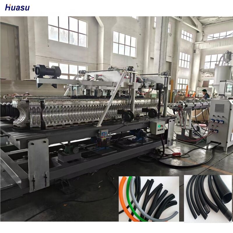 Double Wall Corrugated Pipe Extrusion Line with Siemens Beide AC Motor 48 Mould Quantity and 33:1 Screw Ratio