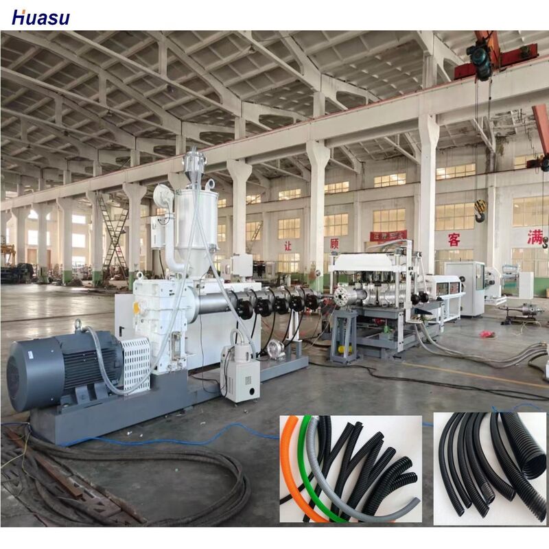 Double Wall Corrugated Pipe Extrusion Line with Siemens Beide AC Motor 48 Mould Quantity and 33:1 Screw Ratio