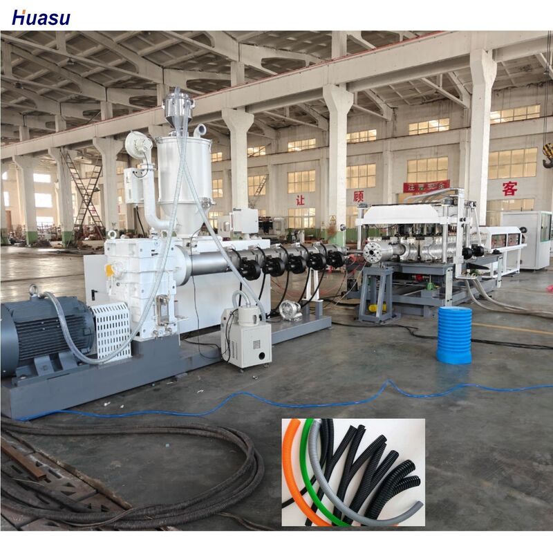 HDPE Double Wall Corrugated Pipe Machine with 48 Mould Quantity, Siemens PLC Control, and 20CrMnTi Gear Material