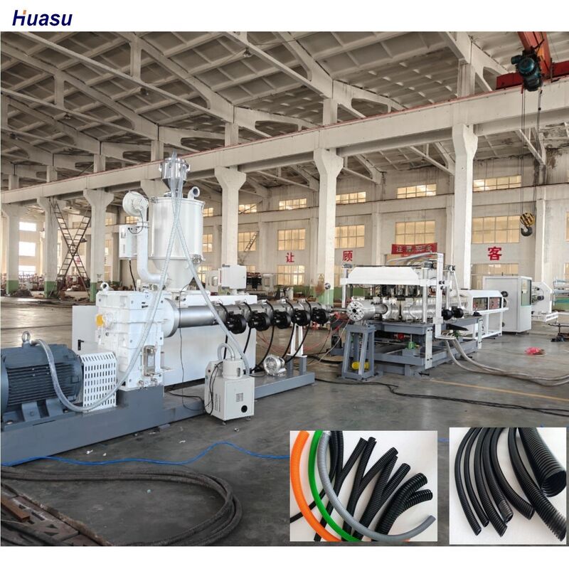 HDPE Double Wall Corrugated Pipe Machine with 48 Mould Quantity, Siemens PLC Control, and 20CrMnTi Gear Material