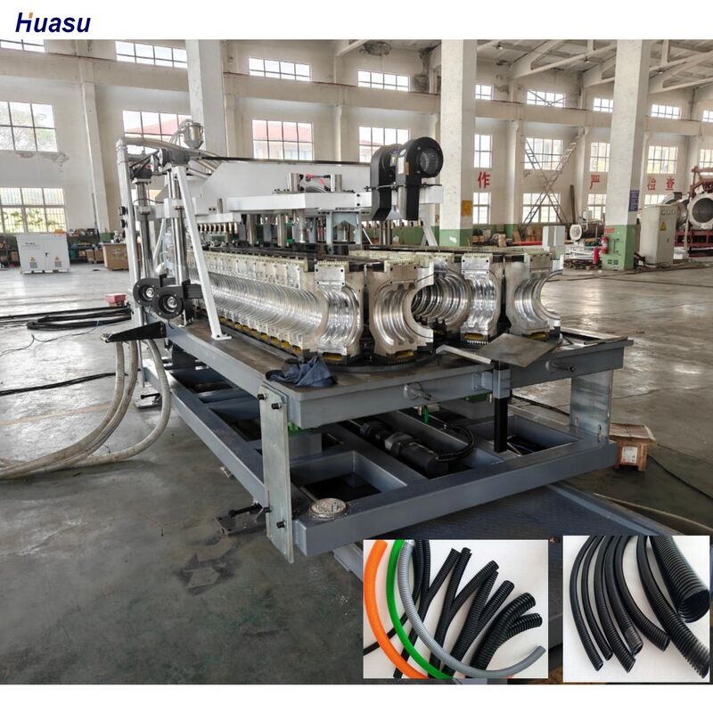 Double Wall Corrugated Pipe Extrusion Line with Screw Ratio 33:1, Water Cooling, and Siemens PLC Control